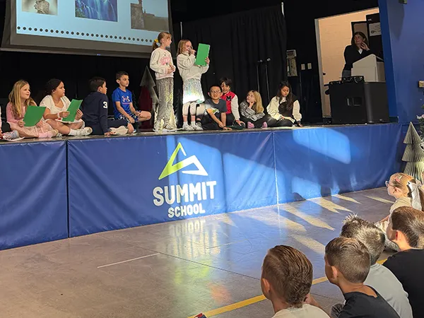 summit-school-ahwatukee-student-leadership Summit School students participating in a school leadership presentation.