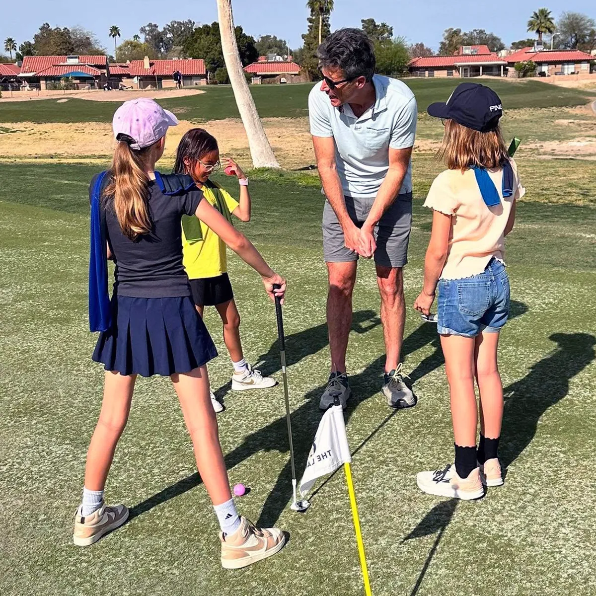 summit-school-after-school-golf-enrichment Summit students learning golf during an after-school enrichment activity.