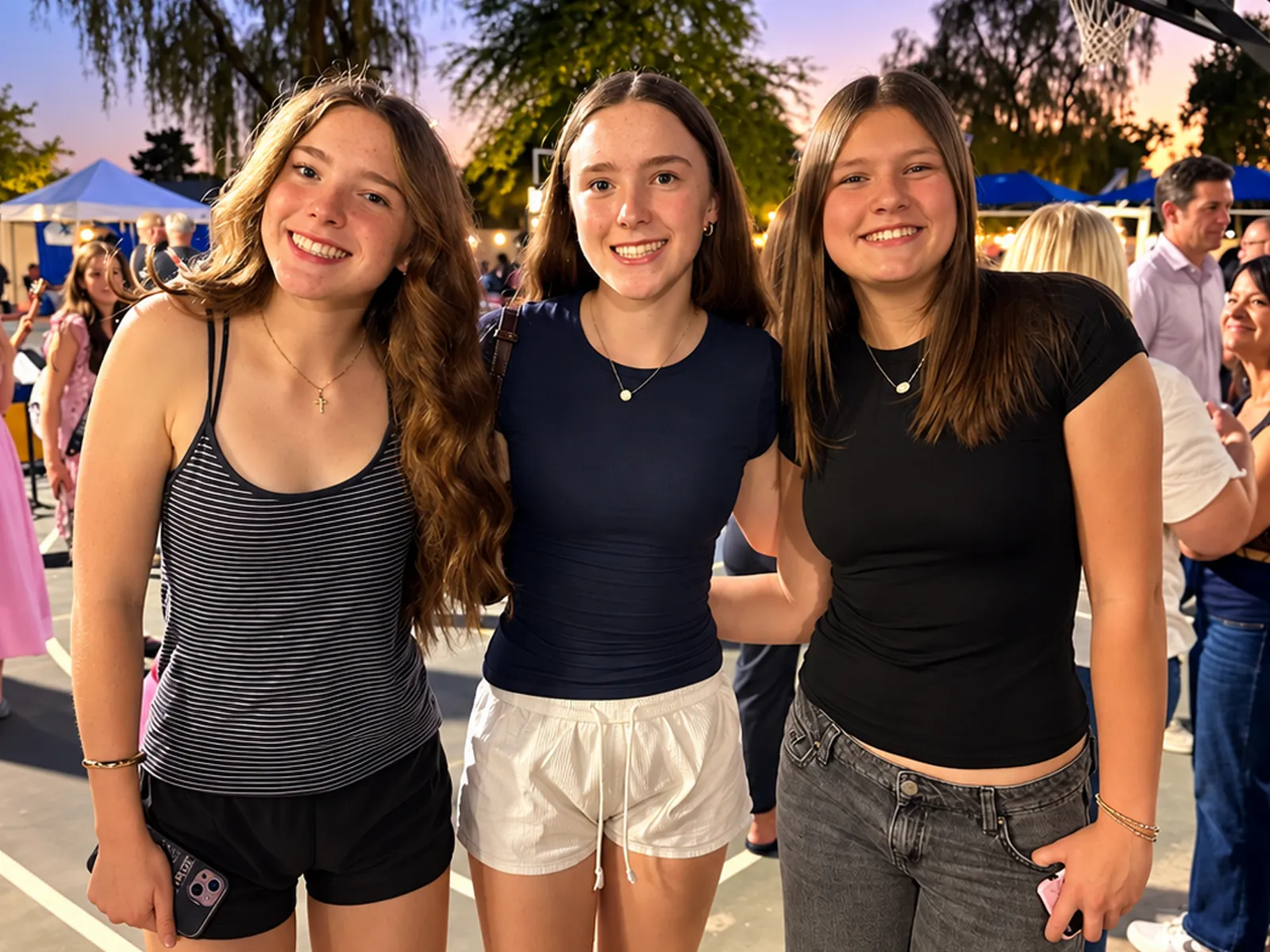 summit-school-students-community-event Summit School students together at an evening community event on campus.